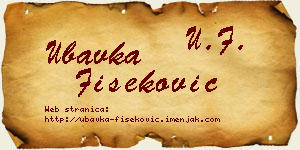 Ubavka Fišeković vizit kartica